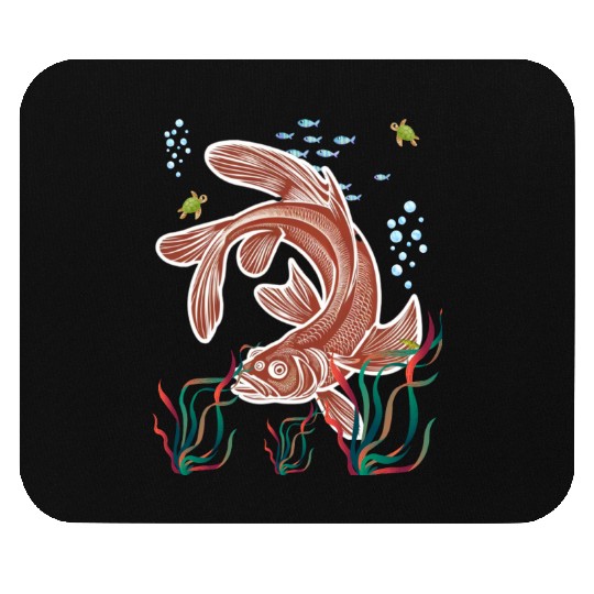 Cat Fish Mouse Pads