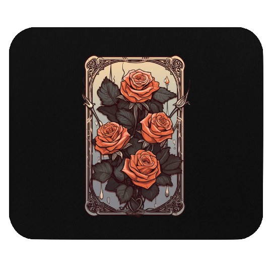 Rose Tarot Card Reader Astrology Occult Mouse Pads