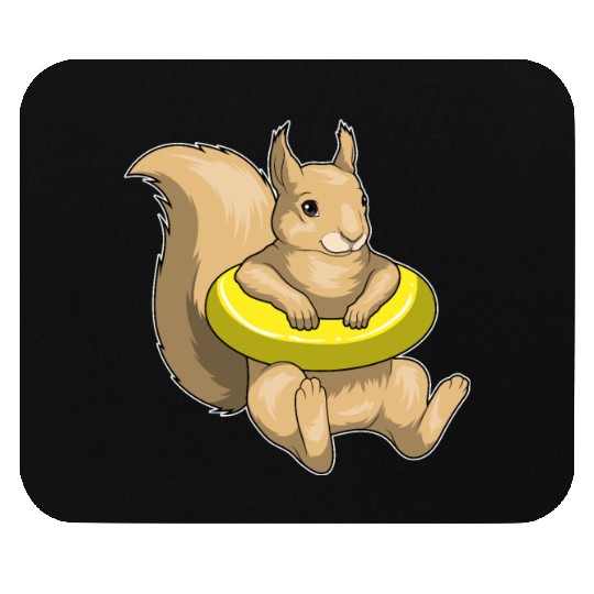 Squirrel Swimming Swim ring Mouse Pads