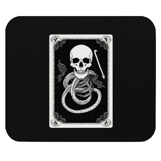 Skull Tarot Card Reader Astrology Occult Mouse Pads