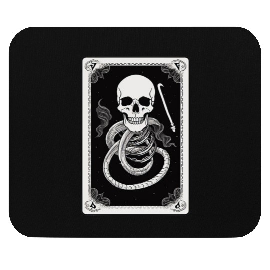Skull Tarot Card Reader Astrology Occult Mouse Pads