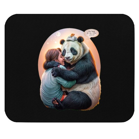 Panda Embrace Mouse Pads