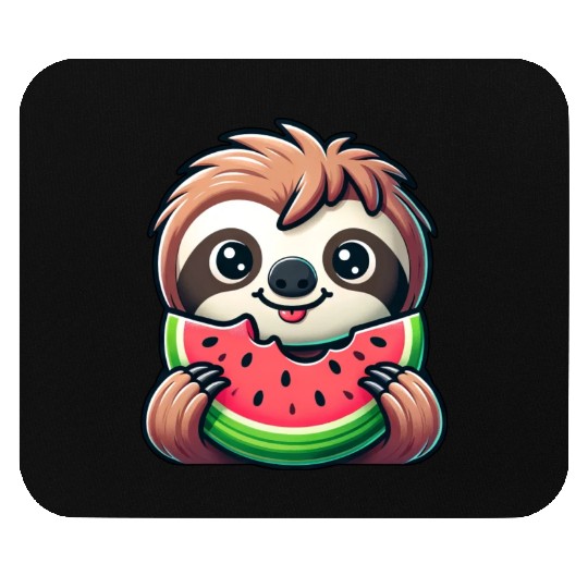 Sloth Summer Fruit Melon Mouse Pads