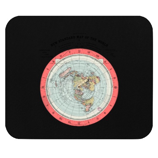 Flat Earth Theory World Map - Funny Conspiracy The Mouse Pads