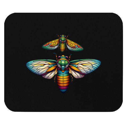 Colorful Cicada Insect Great Eastern Brood Cicada Mouse Pads