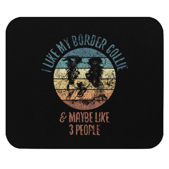 Unique Border Collie Design For Dog Lovers Mouse Pads