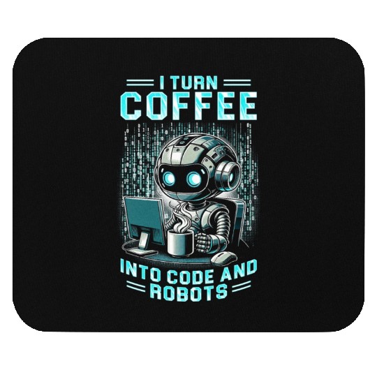 Robotics Engineer Turn Coffee Into Code And Robots Mouse Pads
