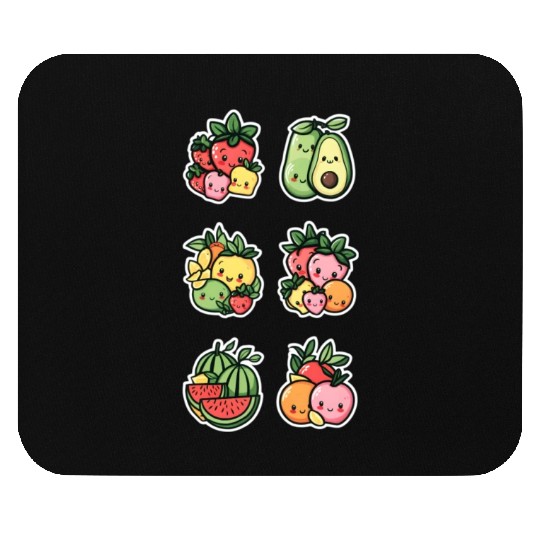 Sweet fruit sticker set Mouse Pads