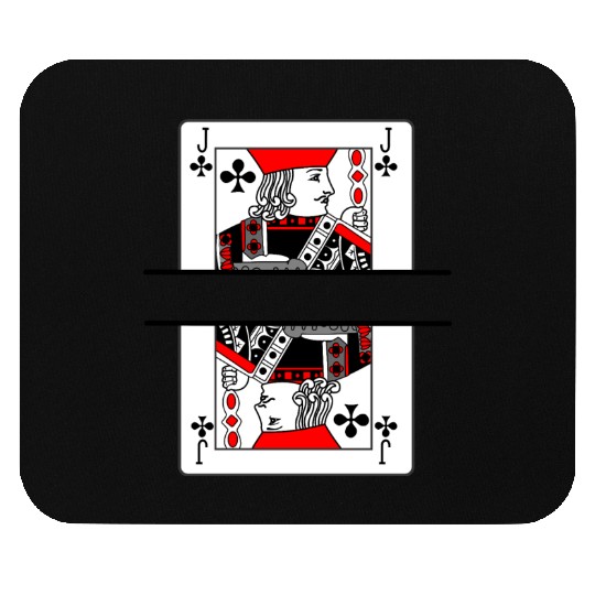 Playing card clover jack with banner space Mouse Pads