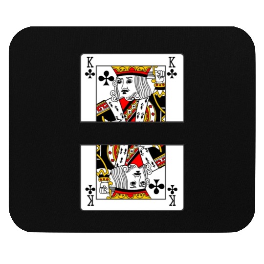 Playing card clover king with banner space Mouse Pads