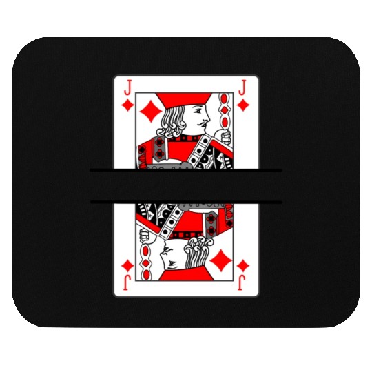 Playing card jack of diamonds with banner space Mouse Pads