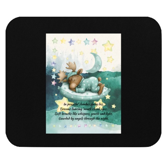 Baby Moose Poem Mouse Pads