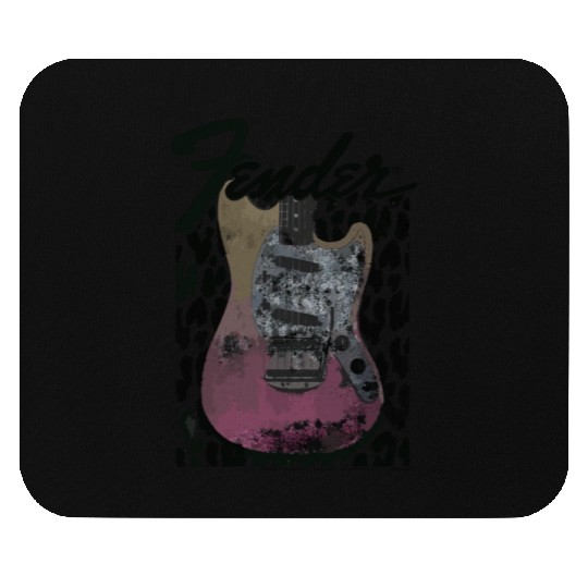 Grunge Cheetah Print Electric Guitar Mouse Pads