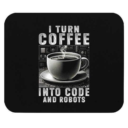 Robotics Engineer Turn Coffee Into Code And Robots Mouse Pads