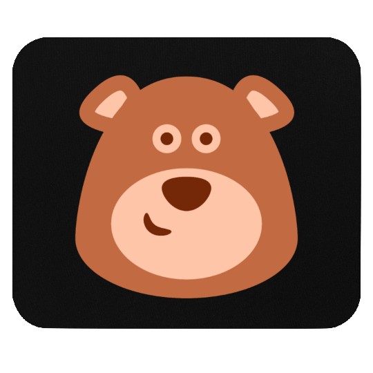Cute Smiling Bear, Funny, Cartoon Mouse Pads