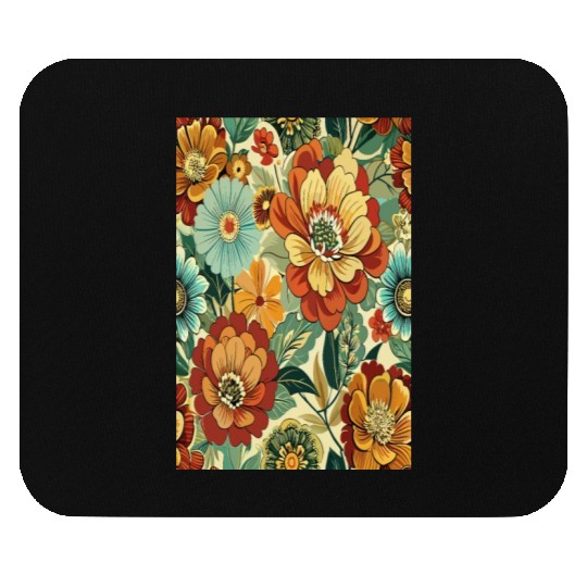 Timeless Blossoms: A Vintage Floral Tapestry Mouse Pads