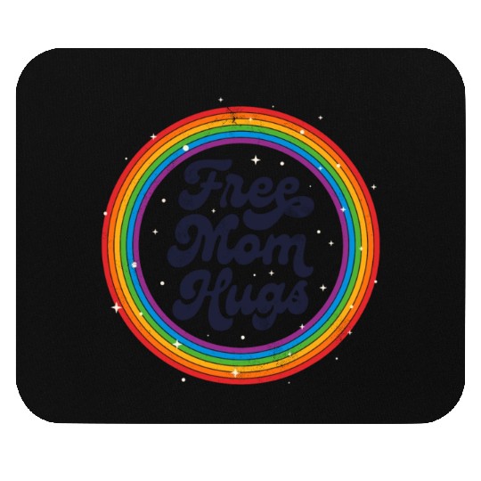 LGBTQ Free Mom Hugs Gay Pride LGBT Ally Rainbow Mouse Pads