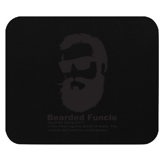 Cool Bearded Funcle - Birthday My Fun Uncle Mouse Pads