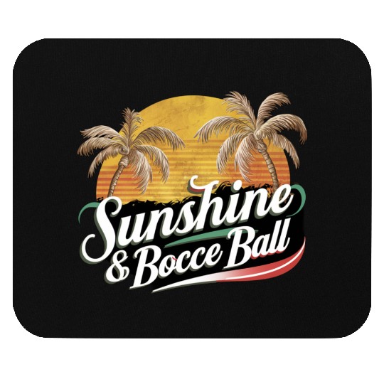 Sunset Palms & Bocce Bliss Mouse Pads