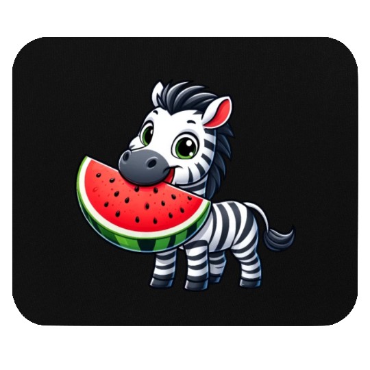 Zebra melon watermelon fruit fruity Mouse Pads