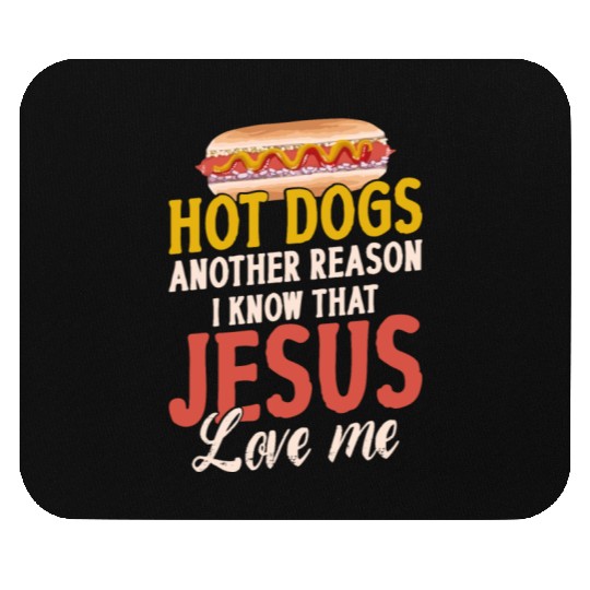 Hot Dog Adult Jesus Faith Mouse Pads