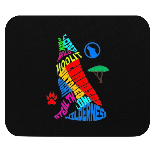Majestic Wolf Howling in its Vibrant Habitat Mouse Pads
