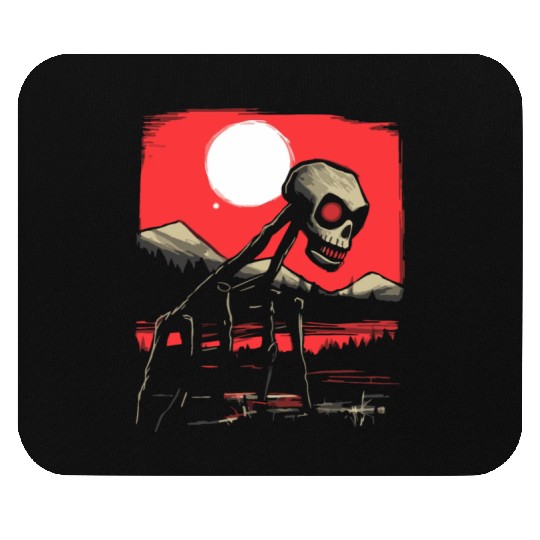 Japan Red Sun Horror: Skull Creature Mouse Pads