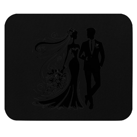 Bride Groom Mouse Pads