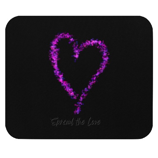 Spread the Love Glitter Heart Mouse Pads