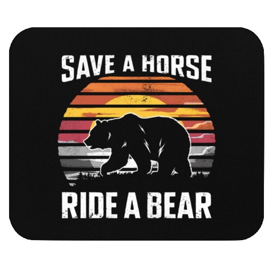 Save A Horse Ride A Bear Gay Pride Bear Community Mouse Pads