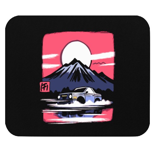 Japan Red Sun Mountain Racer Mouse Pads