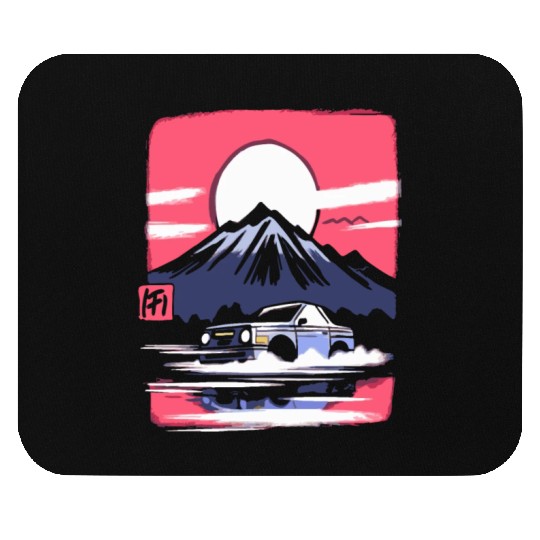 Japan Red Sun Mountain Racer Mouse Pads