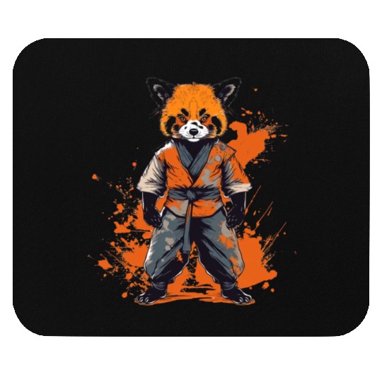 Shaolin style red panda Mouse Pads