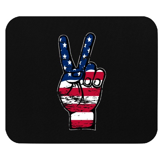 USA Flagge Frieden Symbol used Mouse Pads