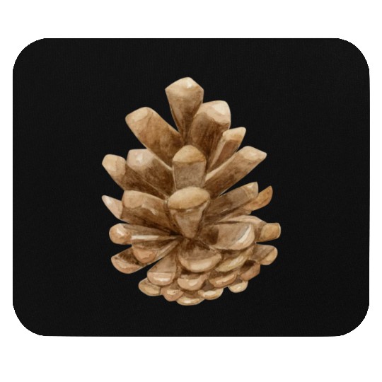 A watercolor painting of a brown pine tree Mouse Pads