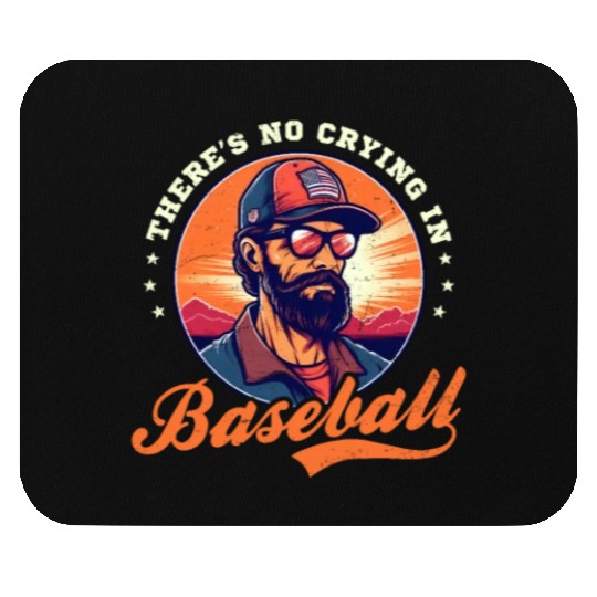 4th Of July Baseball Coach No Crying In Baseball Mouse Pads