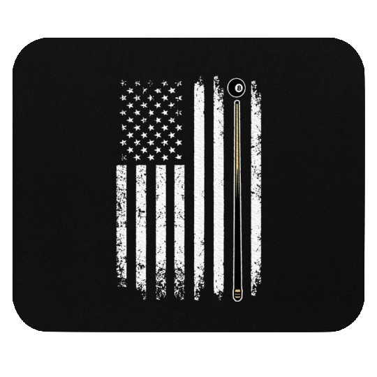 Billiards Pool Player Table USA US American Flag Mouse Pads
