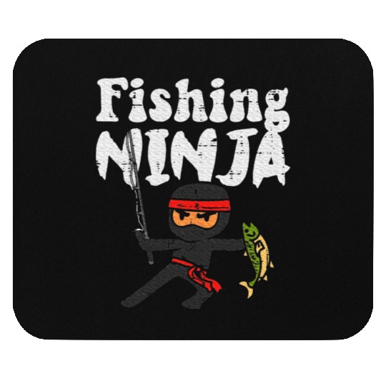 Fishing Ninja Fish Lover Toddler Youth Mouse Pads
