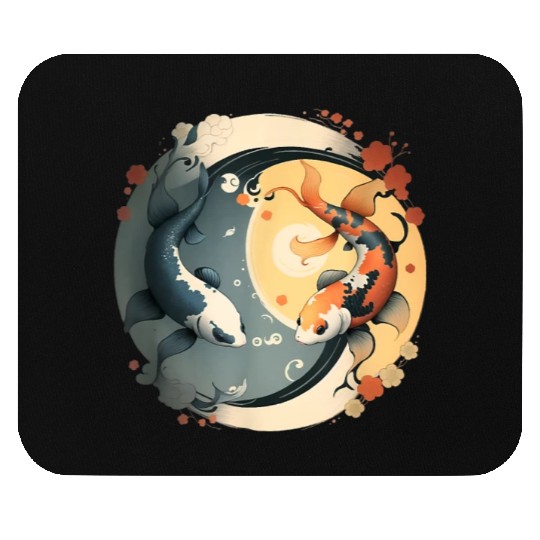 Japanese Koi Fish Yin Yang Mouse Pads