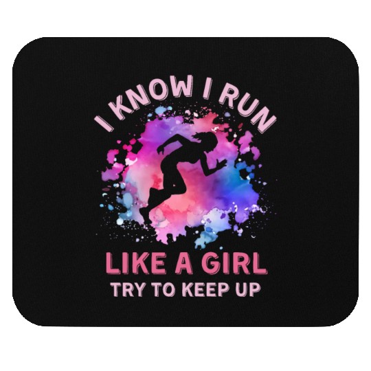 Women Running Girl Mouse Pads