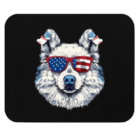 Eskimo dog. 4th July. American independence day Mouse Pads