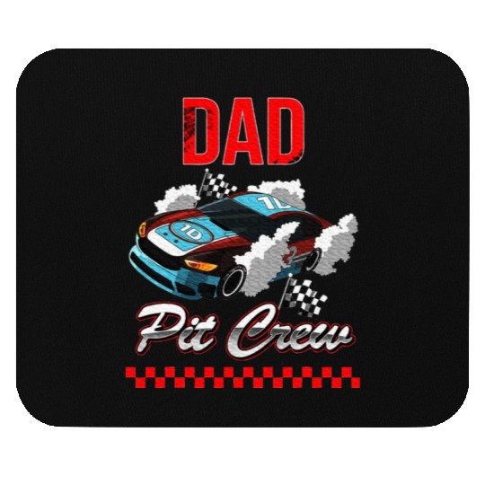 Race Car Birthday Party Racing Family Dad Pit Crew Mouse Pads