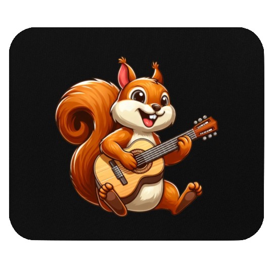 Cool Squirrel Guitarist Guitar Musician Band Mouse Pads