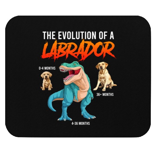 Labrador Lover THE EVOLUTION OF A LABRADOR Dino Mouse Pads