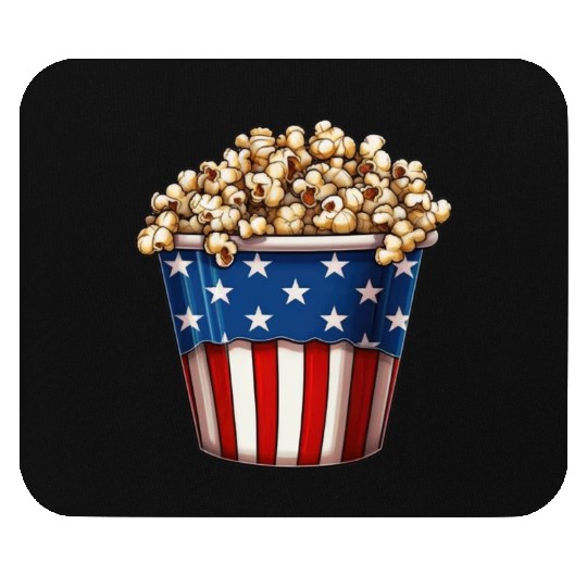 4th Of July. popcorn Mouse Pads