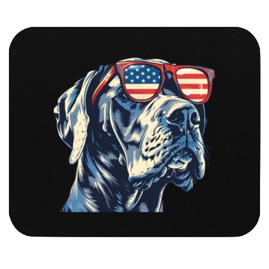 American independence day. Great Dane dog Mouse Pads