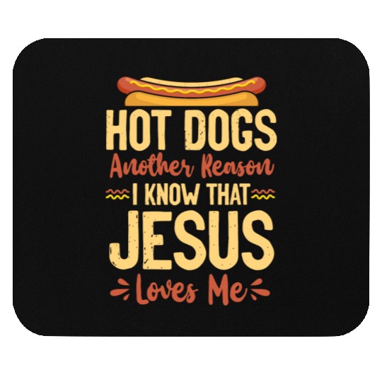 Hot Dog Adult Jesus Faith Mouse Pads