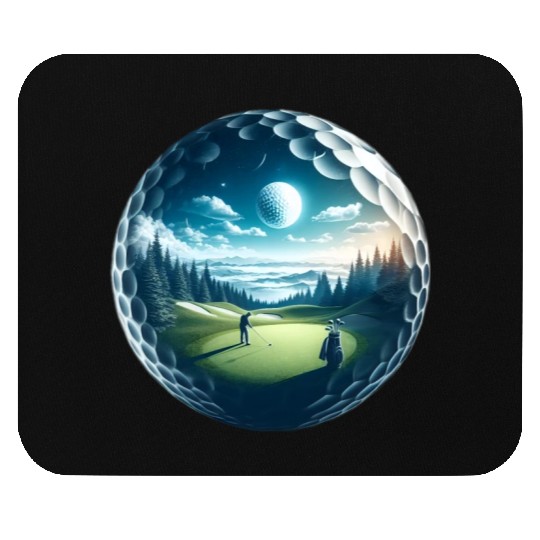 Twilight A Golf Dream Scape Surreal Golfing Course Mouse Pads