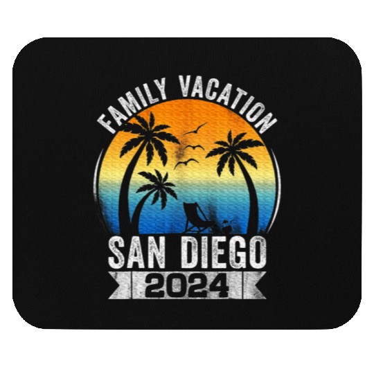 Family Vacation 2024 San Diego Summer Matching Mouse Pads