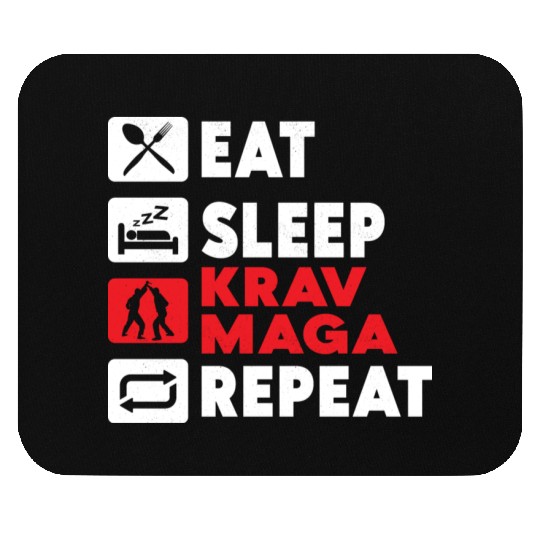 Eat Sleep Krav Maga Repeat Martial Arts Training Mouse Pads